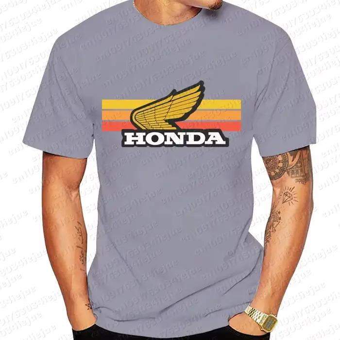T-shirt rétro Honda Sunset pour homme, T-shirt d'été à manches courtes pour femme, nouvelle mode 202