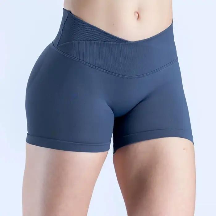 Short de sport WAREBALL pour femme, sans couture, avec taille croisée, pour fitness, entraînement, c