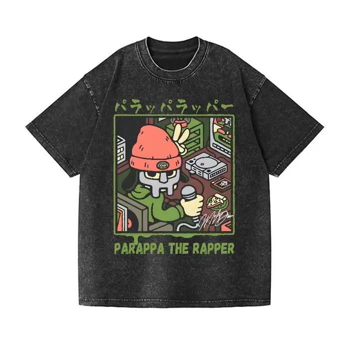 T-shirt PaRappa The Rapper MF Doom au design vintage délavé, vêtements pour hommes et femmes, nouvel