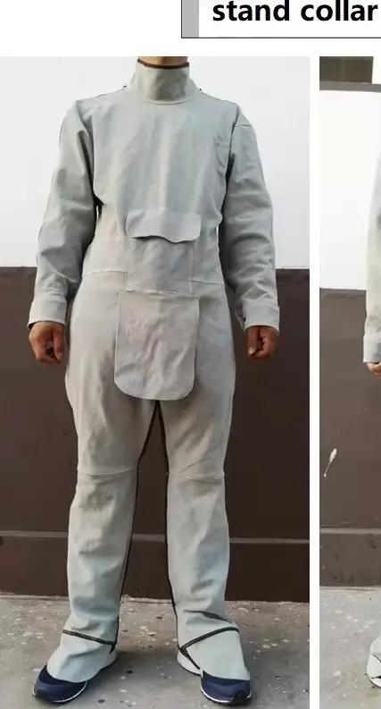 Veste de soudage en cuir, isolation thermique, combinaison de protection résistante à l'usure, ignif
