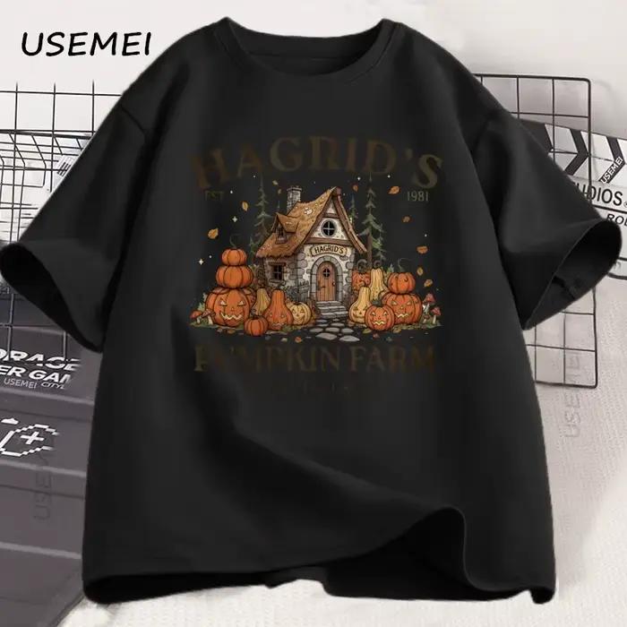 Saison d'automne T-shirt automne citrouille rétro automne vibrations T-shirt automne fille citrouill