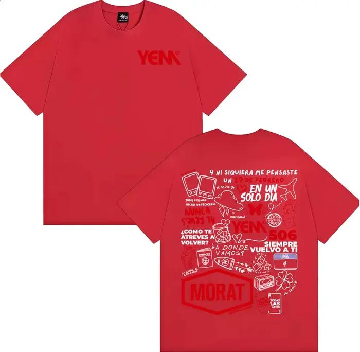 Bande Morat Yem Album impression graphique T-shirts hommes femmes mode Hip Hop Streetwear T-shirt de