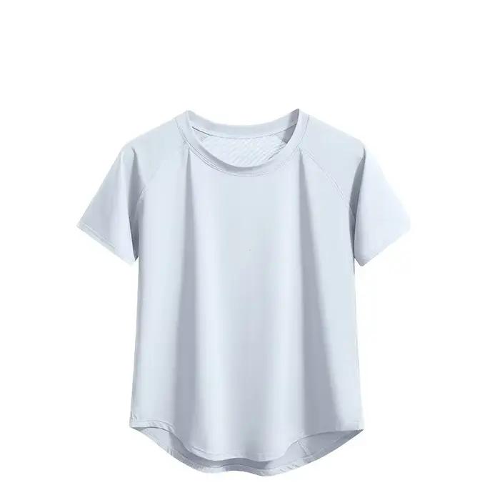 Dessus de Yoga vêtements de sport femme chemises de sport respirant séchage rapide à manches courtes