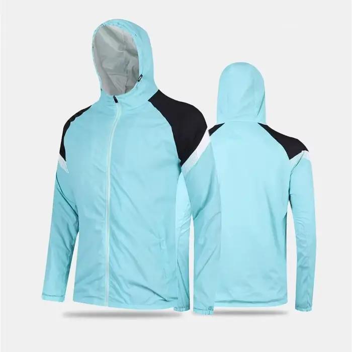 Coupe-vent imperméable extérieur pour hommes, veste de course, manteau coupe-vent à capuche pour enf