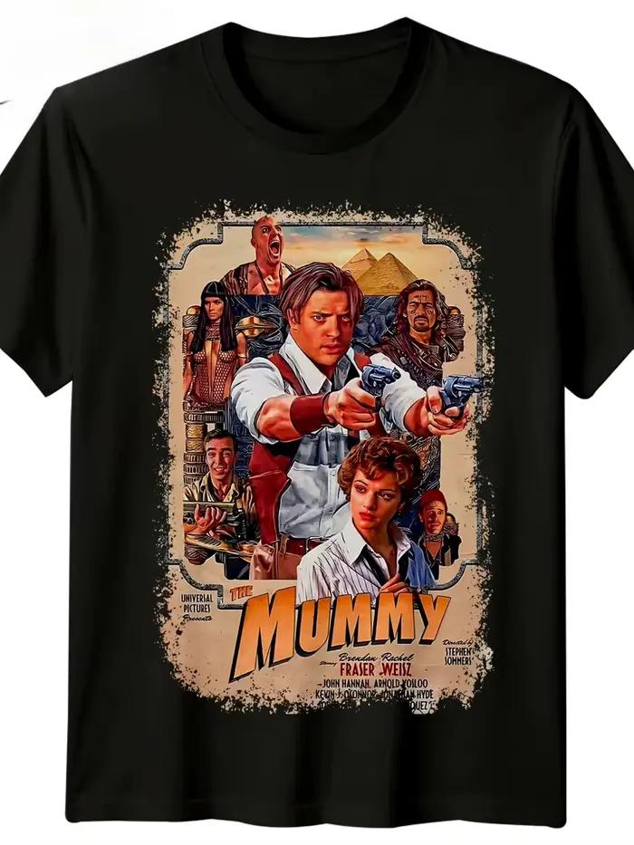 T-shirt avec affiche de film The Mummy 1999 pour hommes, T-shirt graphique rétro vintage des années 