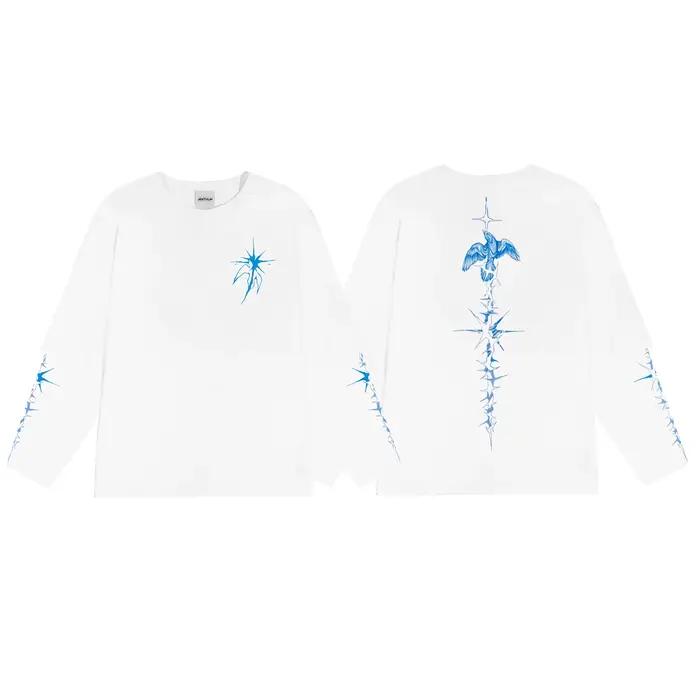 Harajuku surdimensionné Streetwear vêtements pour hommes côté brillant imprimé graphique Hip Hop fau