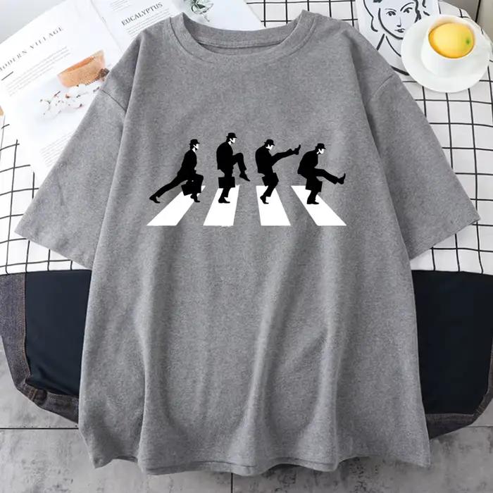 T-Shirt à Manches Courtes en Coton pour Homme, Vêtement de Personnalité, Imprimé Monty, Proporté au 