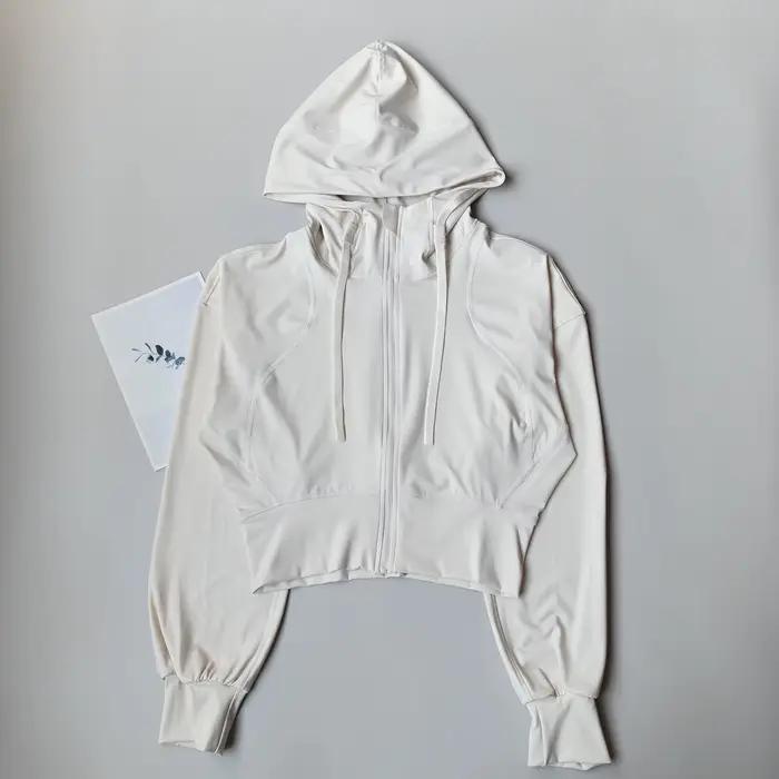 Veste de course à capuche pour femmes, manteau de cyclisme, chemise de Jogging, Yoga, collants, Spor