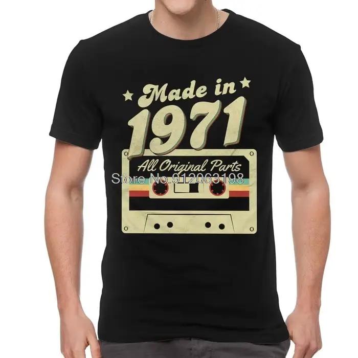 T-Shirt Vintage à manches courtes pour Homme, Streetwear, 50e et 50e ans, en coton, Unique, fabriqué