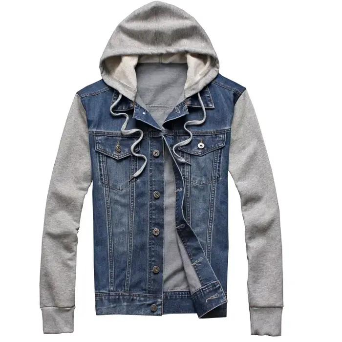 Veste en Jean à Capuche pour Homme, Style Cowboy Décontracté, Streetwear, à la Mode