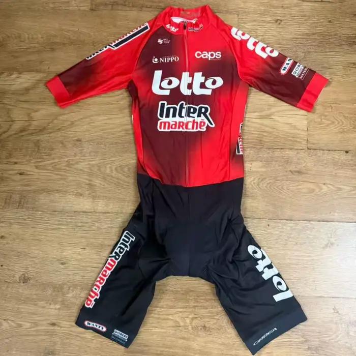 Combinaison de cyclisme découpée au laser 2026 LOTTO Intermarche TEAM, Maillot court de cyclisme, Vê