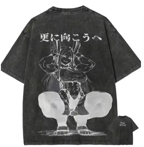 T-shirt Mirko My Hero Academia pour homme, motif lapin héros d'anime, en coton, streetwear, style ma