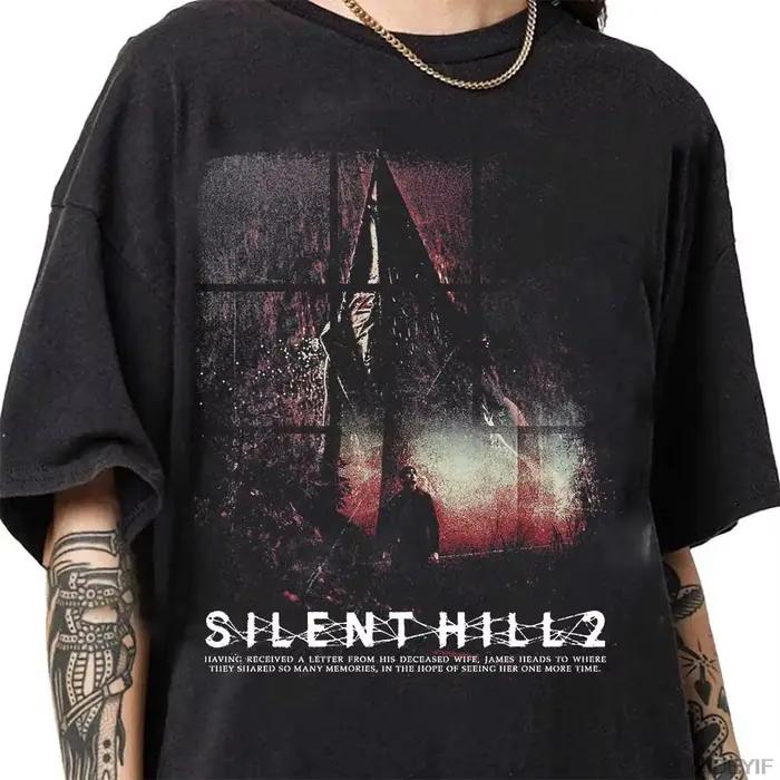 T-shirt Silent Hill 2 pour hommes et femmes, en coton, à manches courtes, hauts d'été, t-shirt de lo