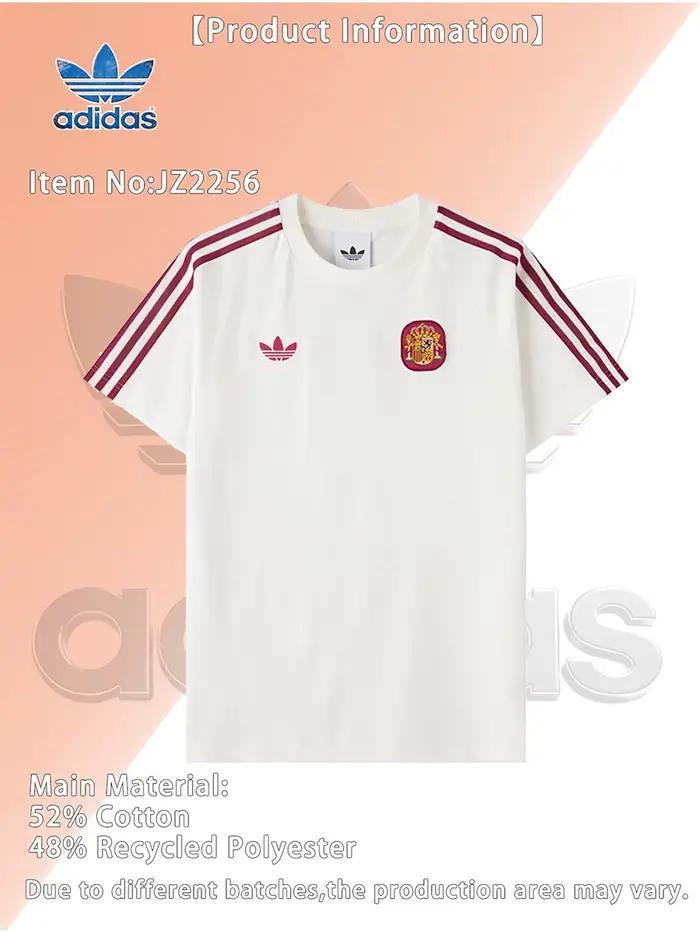 Adidas FEF OG TEE T-shirt unisexe à manches courtes pour équipe nationale de football d'Espagne JZ22