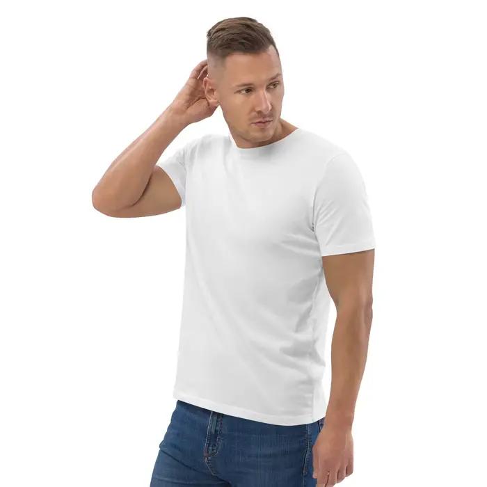 100% coton biologique T-shirt pour hommes maillot de corps blanc vêtements de maintien plaine blanc 