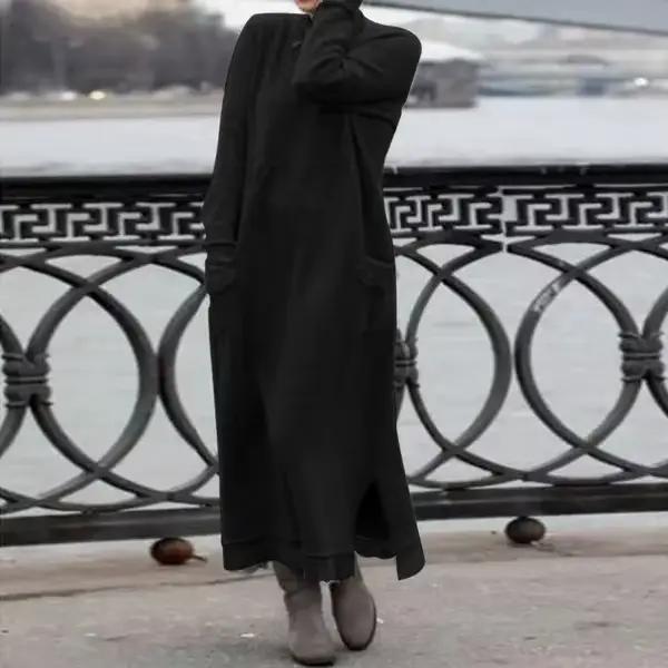 Vêtements pour femmes, nouveau Style d'automne, jupe longue en dentelle tricotée, ample, sweat-shirt
