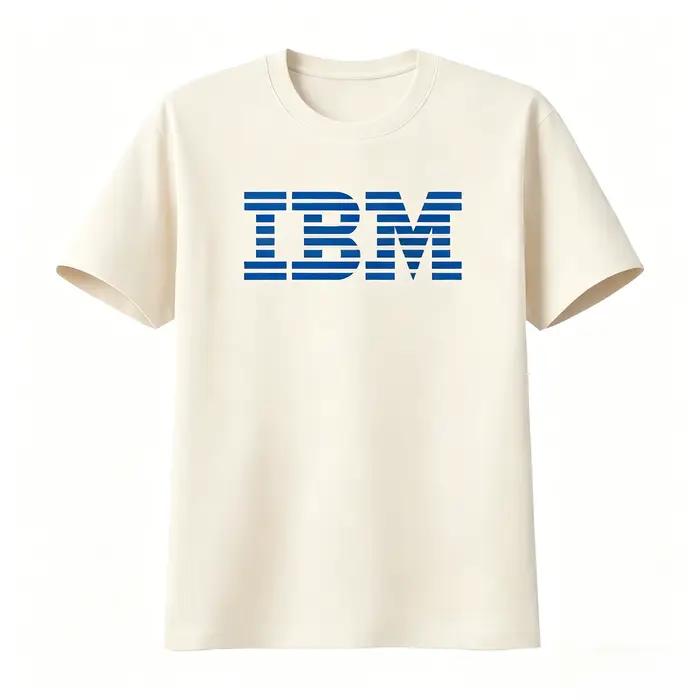 T-shirt IBM – Design élégant bleu et noir pour les passionnés de technologie – Haut décontracté poly