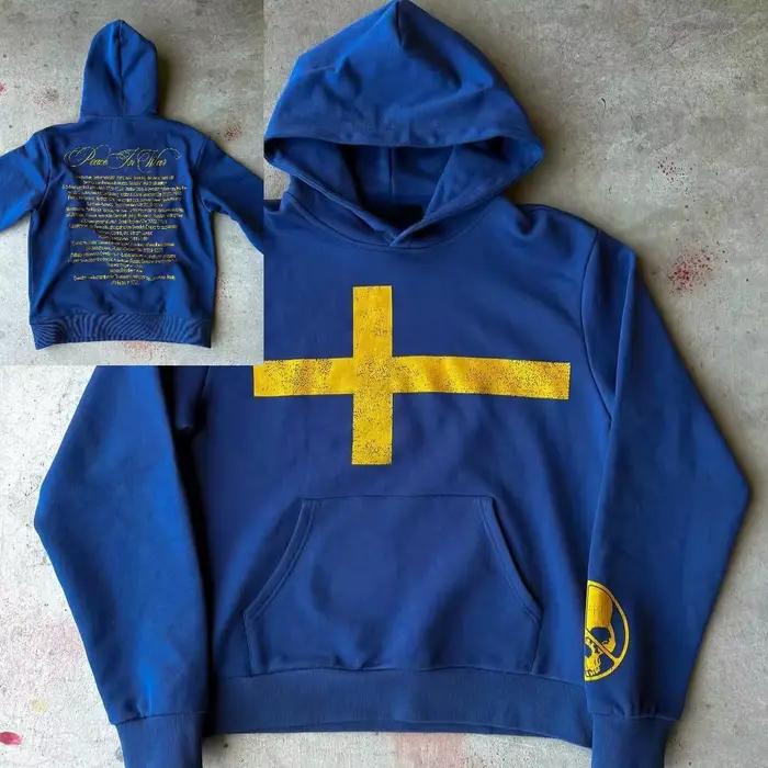 Sweat-shirt unisexe tendance Hip Hop, style Harajuku, imprimé, décontracté, gothique, bleu Klein, st