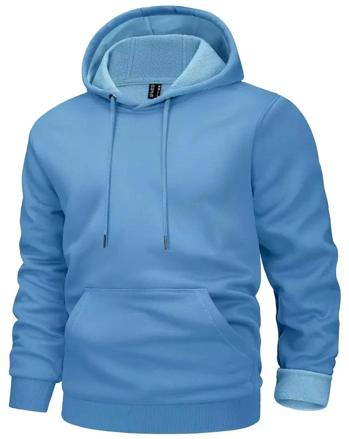 KEFITEVD Sweat-shirt doublé polaire pour homme, pull chaud d'entraînement athlétique avec poche, aut