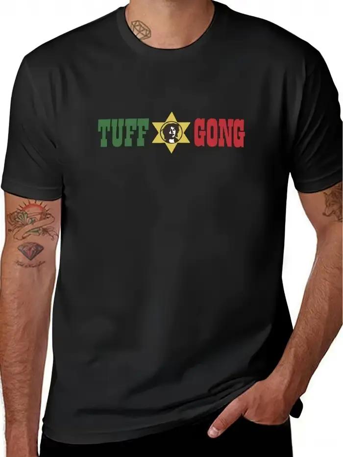 T-shirt Tuff Logo Reggae – Coupe classique, adapté à toutes les saisons, col rond. Idéal pour les te