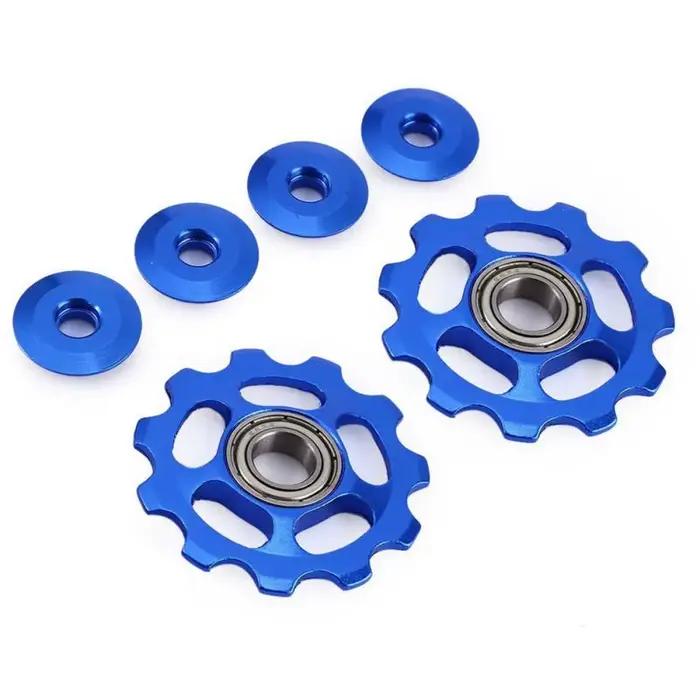 Roulement de vélo ultraléger en alliage d'aluminium 11T, 2 pièces, roue Jockey, poulies de dérailleu