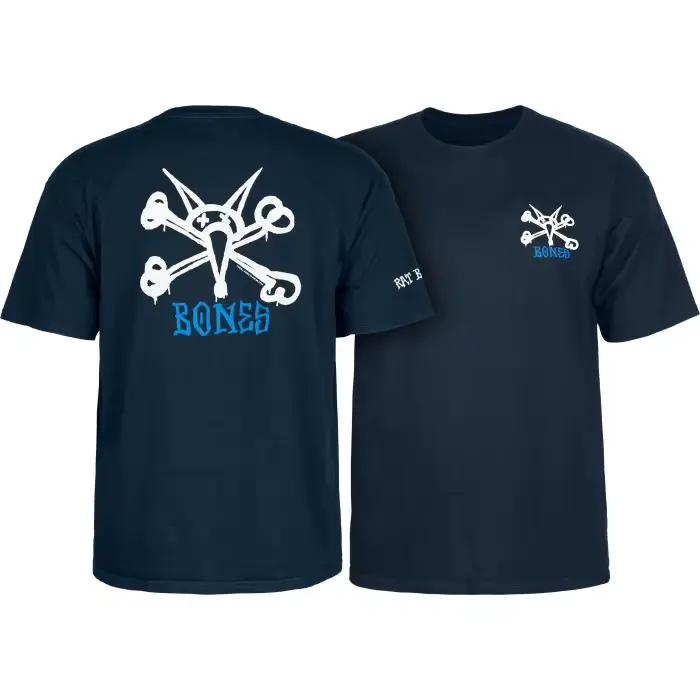 Marque de skateboard américaine rétro - Collection de t-shirts bleu marine, style unisexe haut de ga