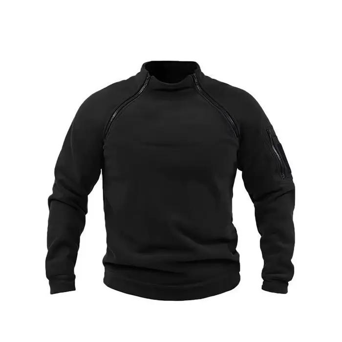 Veste polaire tactique d'extérieur pour hommes, vêtements de chasse, pull chaud à fermeture éclair, 