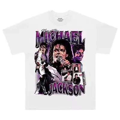 T-shirts imprimés Michael Jackson pour hommes et femmes, manches courtes, style vintage américain, m