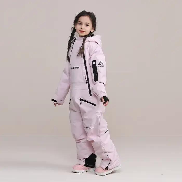 Combinaison de Ski une pièce pour enfants, veste de snowboard en plein air pour filles et garçons, é