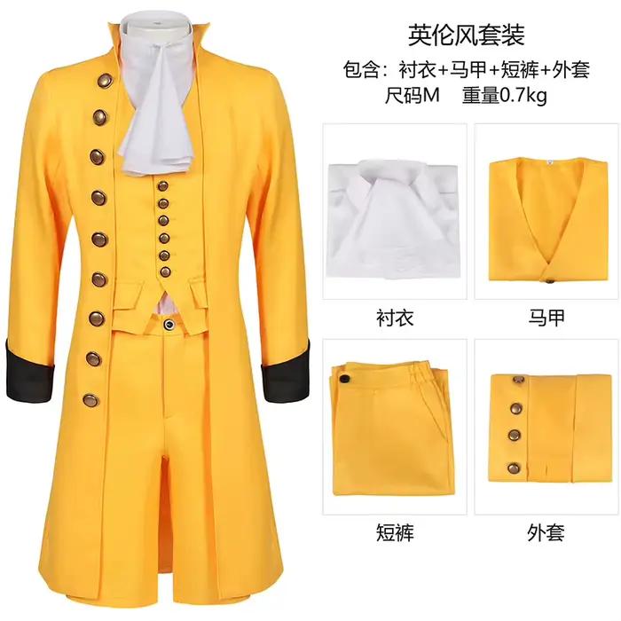 Tenue de régence du 18ème siècle pour hommes, uniforme militaire royal, veste médiévale, Costume de 