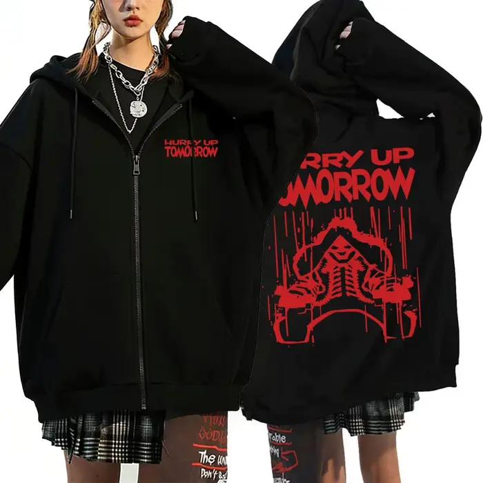 Sweat à capuche zippé Rapper The Weeknd Hurry Up Tomorrow 2026 pour homme et femme, mode Hip Hop, mu