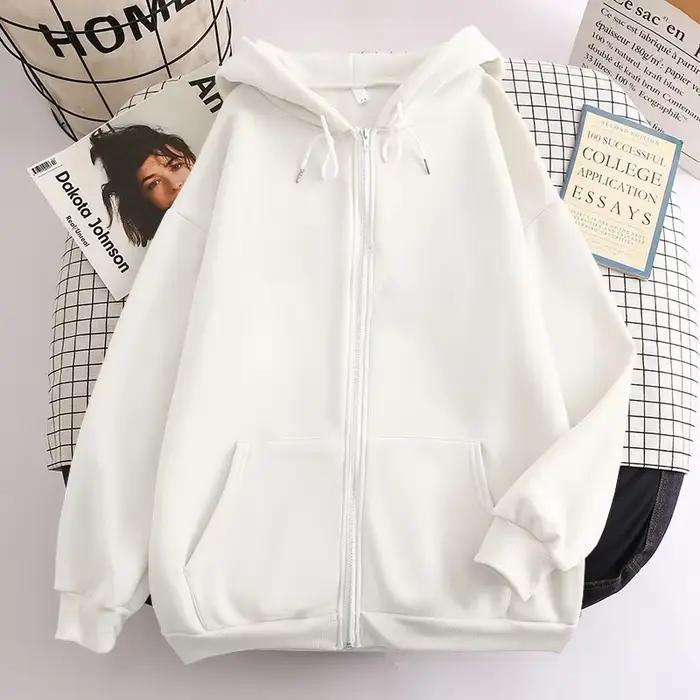Sweat à capuche homme style urbain rétro zippé à manches longues, coupe ample, style Harajuku décont