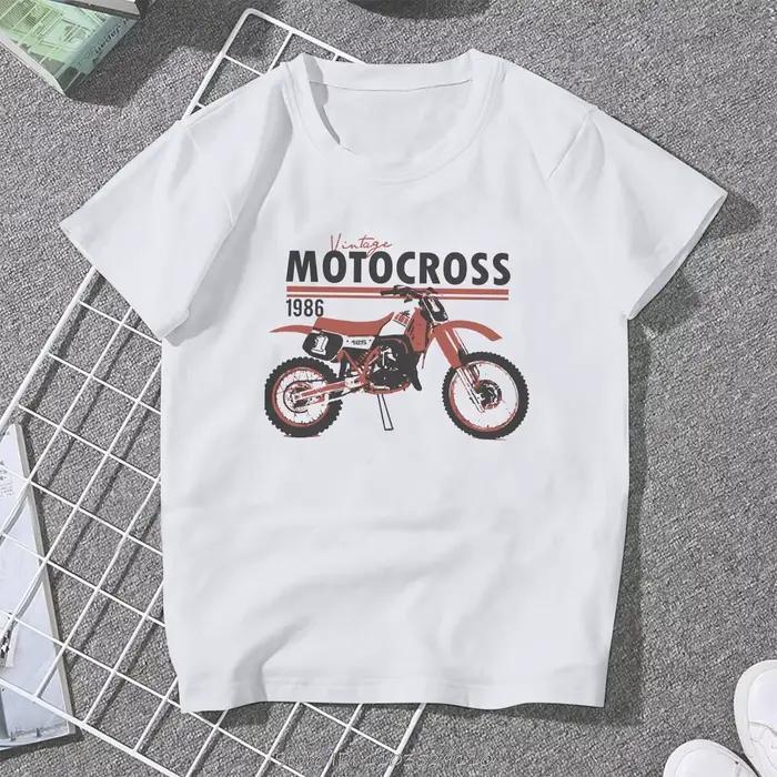 T-shirt de motocross vintage pour hommes et femmes, Endflats Cross Motorcycle Racing, Économie basiq