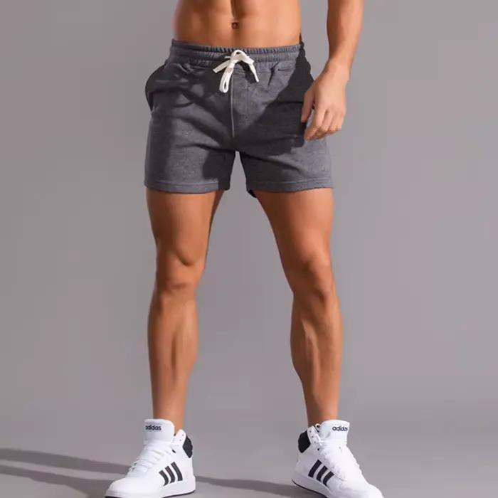 Short de course en coton pour hommes, sous-vêtements de Sport décontractés, Yoga, entraînement, boxe