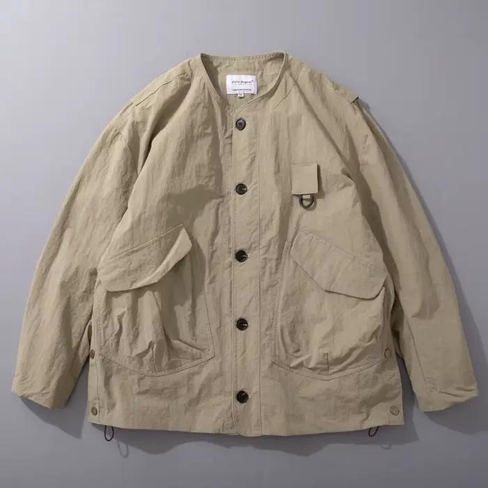 Veste d'extérieur décontractée sans col pour hommes, coupe ample, nouveau Style américain, vêtements
