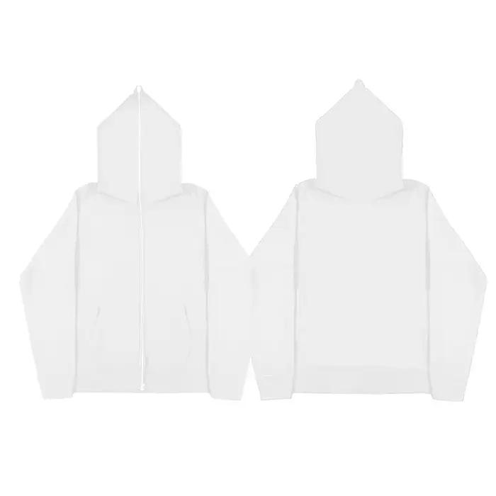 Harajuku jacket Sweatshirt hommes zip veste à capuche Vintage manches longues grande taille Sweatshi