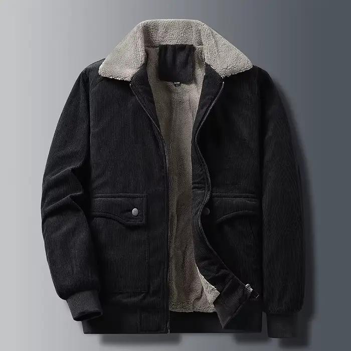 Veste en velours côtelé pour homme, nouvelle tendance hiver 2026, vêtements en coton, coupe ample, d
