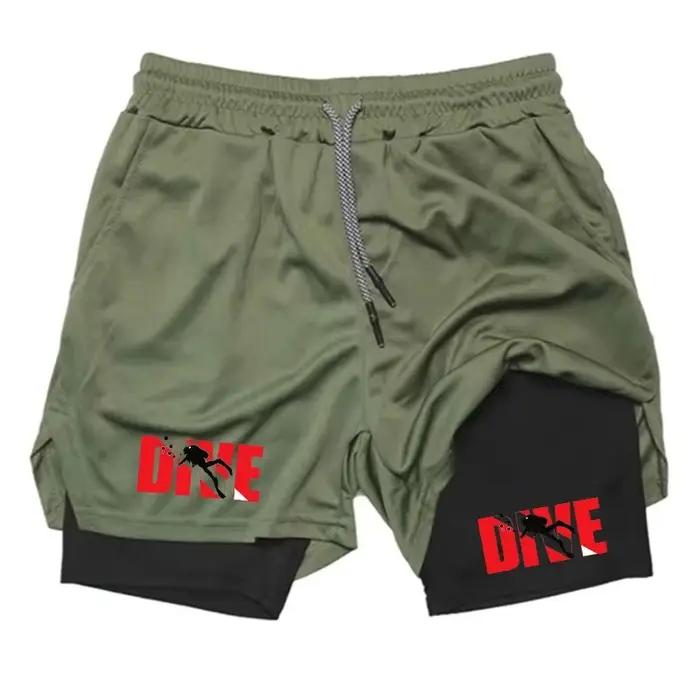 Shorts de course pour hommes 2 en 1, double couche, vêtements de sport, short de fitness, pantalon d