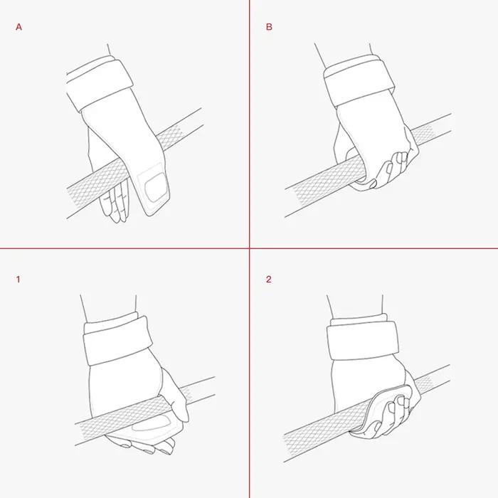 SKDK – protège-paume pour poignées de gymnastique, en cuir de vache, protection de la paume, gants d