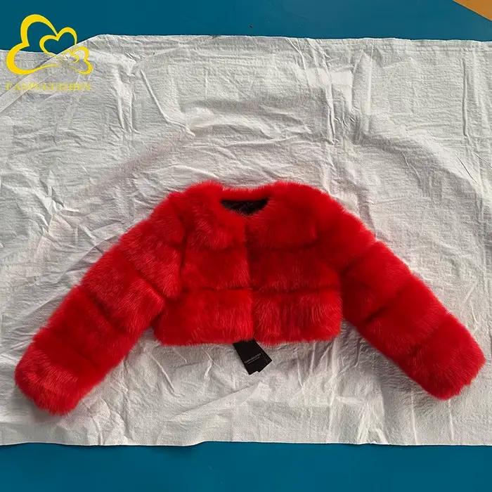 Manteau de fourrure de renard pour femmes, veste épaisse en fourrure de renard, Style court, coupe c