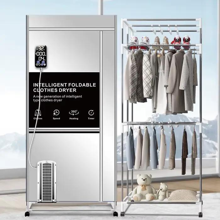Sèche-linge électrique portable, sèche-linge chauffant 1600 W, sèche-linge chauffant de voyage avec 