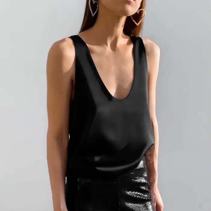 Débardeur français pour femmes, haut d'été, vêtements pour femmes, Style Simple, tempérament élégant