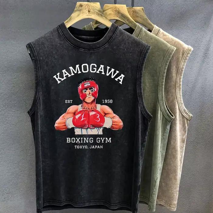 Débardeur pour hommes Anime Hajime No Ippo T-shirt graphique imprimé surdimensionné vêtements de spo