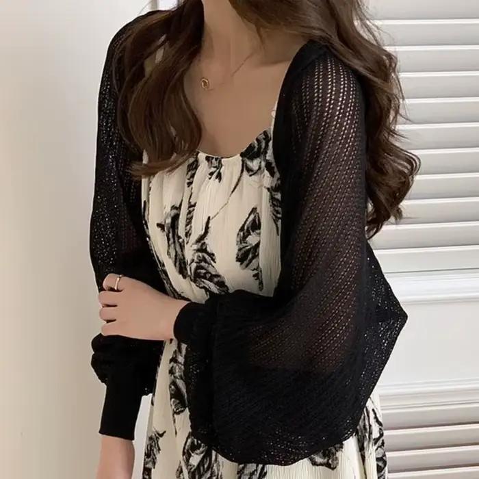Vestes à manches chauve-souris évidées pour femmes, Streetwear, Baggy, Court, Esthétique, Vintage, V