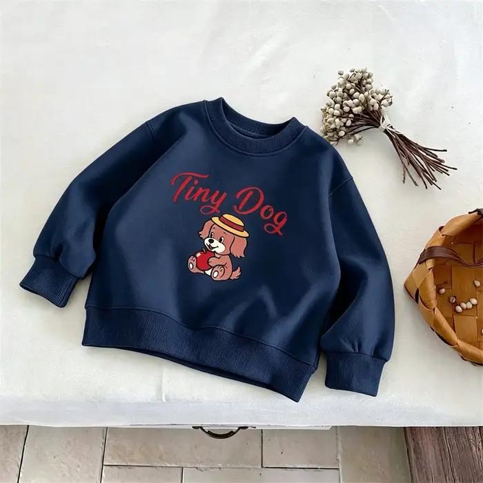 Sweat-shirt d'automne pour bébés filles et garçons de 0 à 6 ans, hauts imprimés de dessins animés, à
