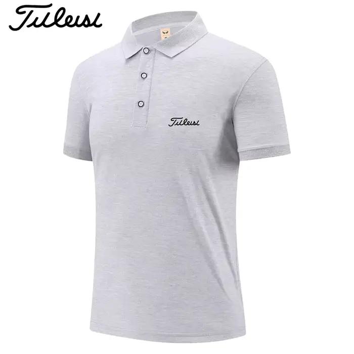 Polo homme d'été à manches courtes, coupe ajustée, tendance, en 100 % polyester, séchage rapide, sty