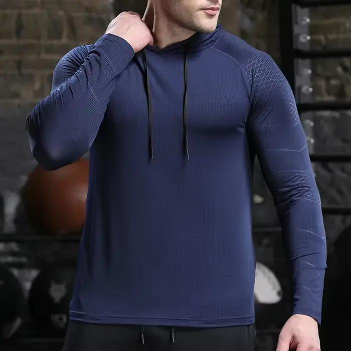 Sweats à capuche de sport de plein air pour hommes, coupe à séchage rapide, manches longues, Y avec 