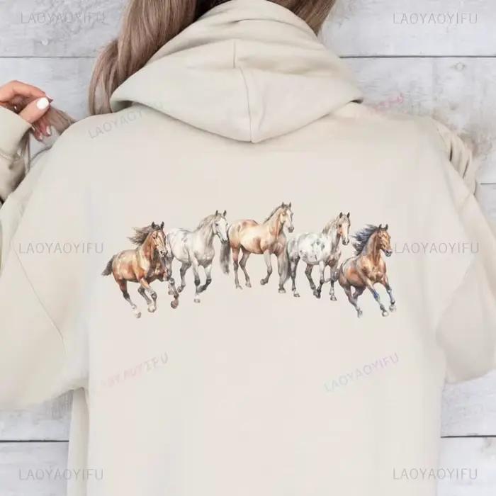 Sweat à capuche pour amoureux des chevaux, étalon, Cowgirl, équitation, Cowboy, pull à capuche, Desi