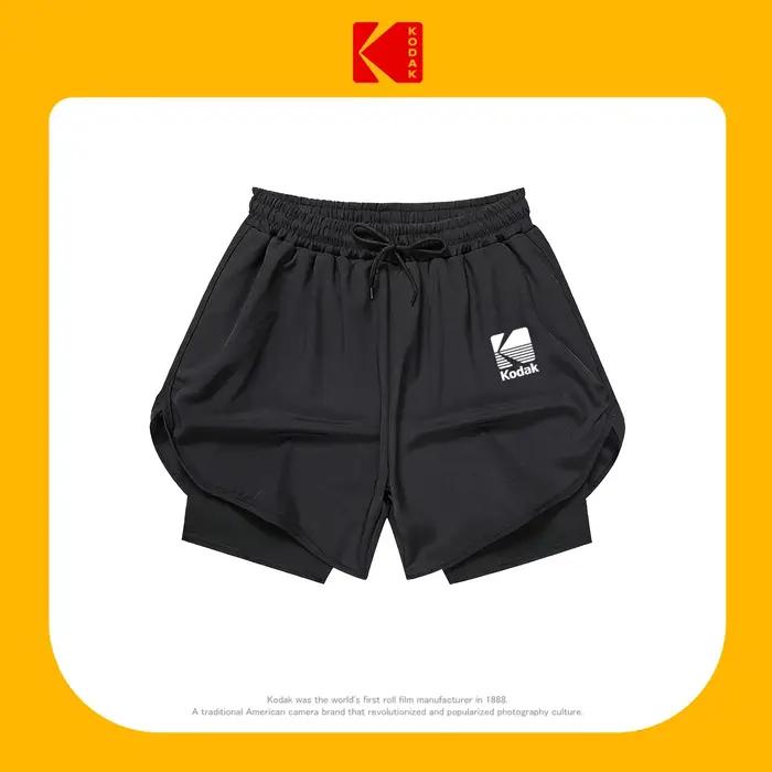 T-shirt graphique avec logo Kodak pour hommes et femmes, unisexe, surdimensionné, style streetwear v