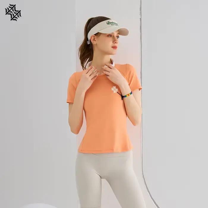 SBWL-Haut de sport à séchage rapide pour femme, T-shirt de yoga, T-shirt de course, T-shirt de sécur